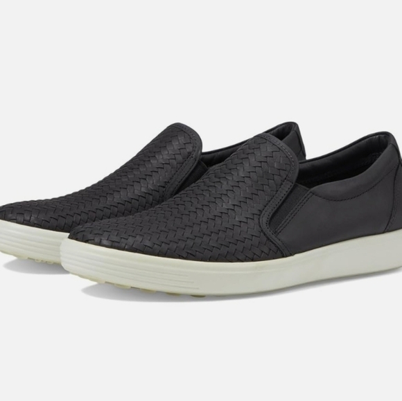 Ecco Mens Soft 7 Leather Loafer Sneakers shoes sz EUR 40/US 6 - Picture 1 of 15